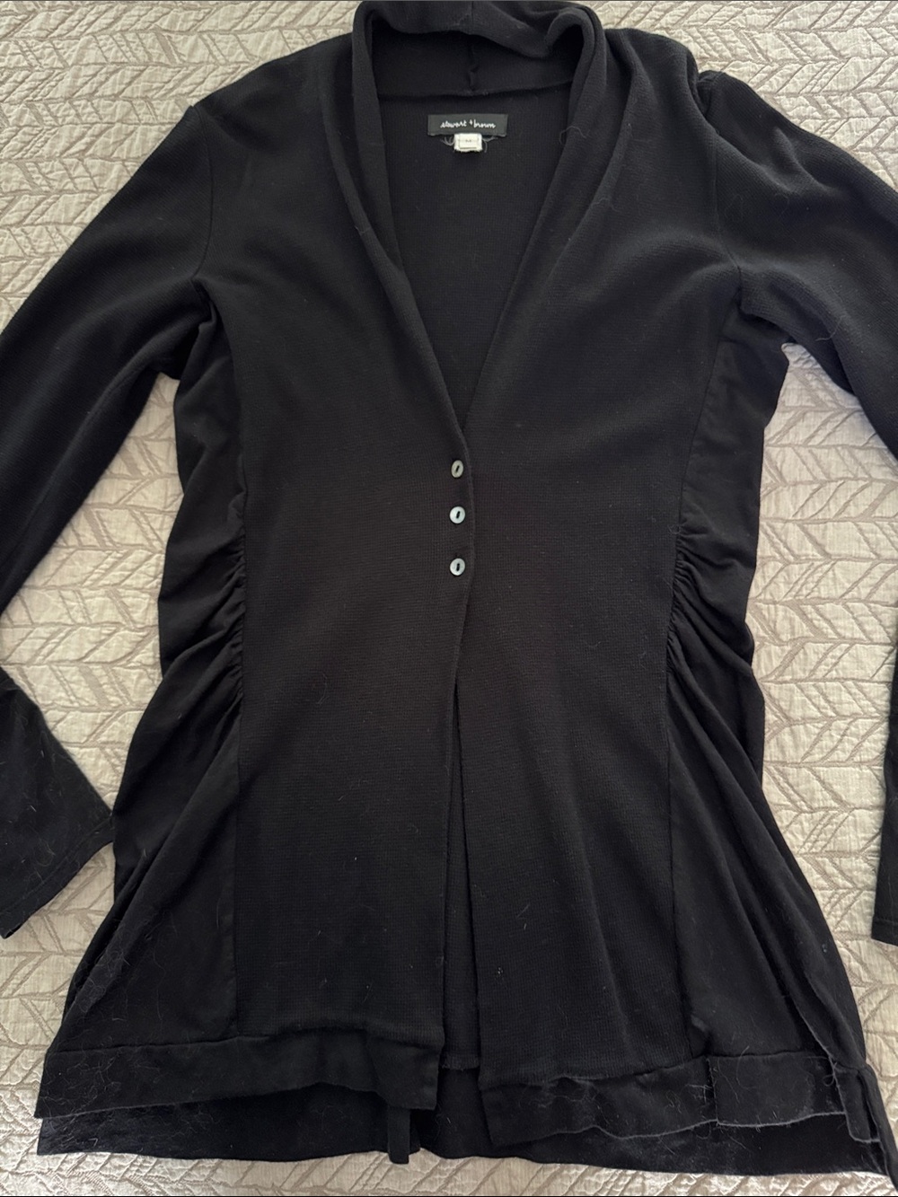 Lightweight Black Long Sleeve Cardigan